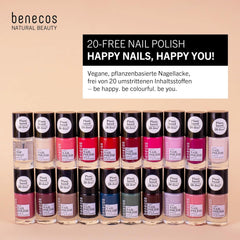 Benecos 20-Free Mysterious Vegan Nail Polish - Plant Based Nail Polish - Quick Dry Long Lasting - Water Permeable - Biotin Enriched - 5ml