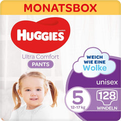 Huggies Ultra Comfort Pants, size 5, 12-17 kg, For active children, With moisture indicator and cloud waistband technology, 128 diapers Mother and Child Naty Shop