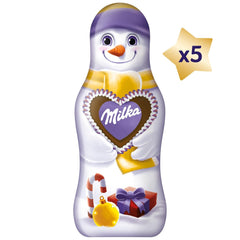 Milka Snowman Friends Alpine Milk - Mini snowmen made of fine alpine milk chocolate - 5 x 15g