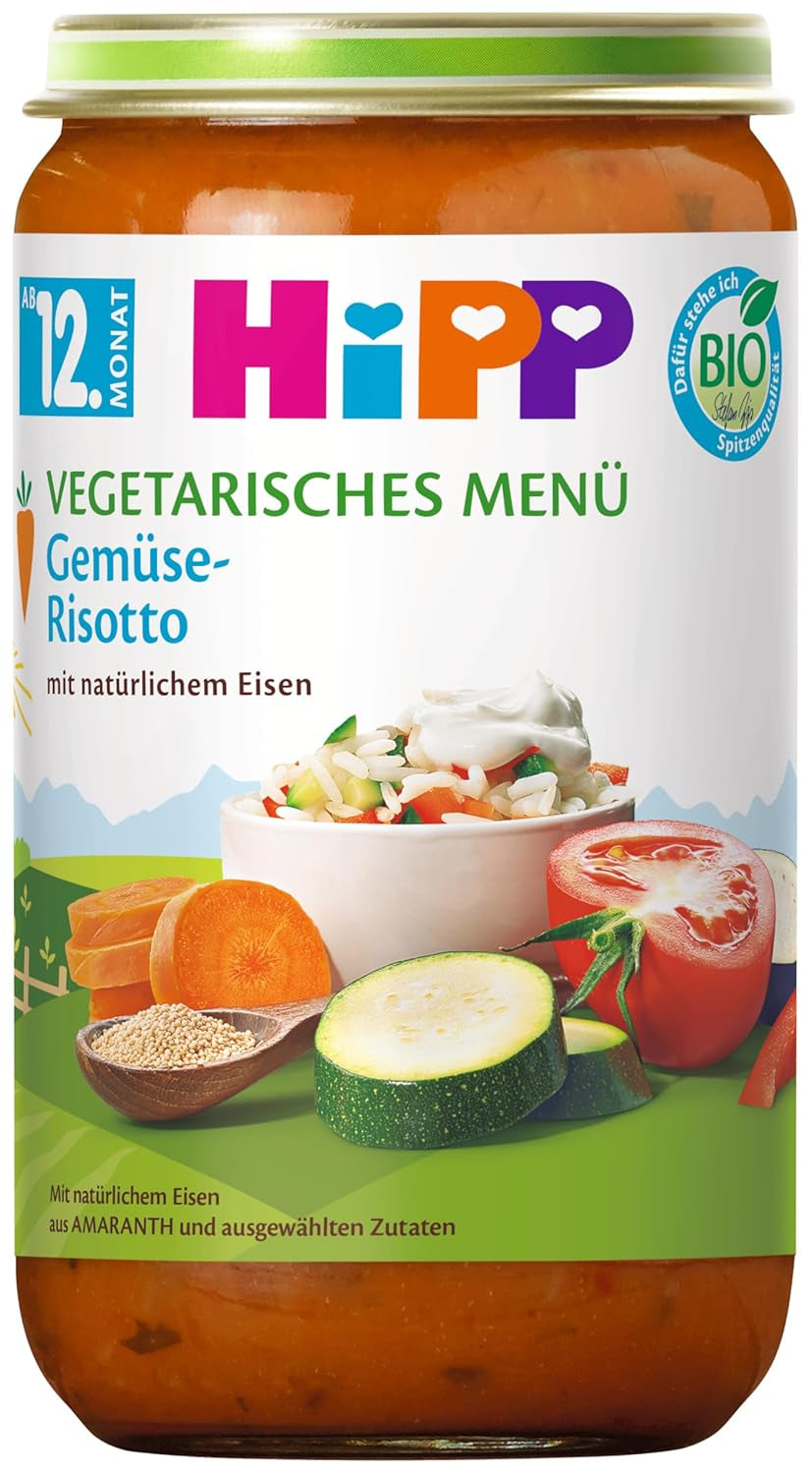 HiPP Organic Meals from 12 months Risotto with Vegetables, pack of 6