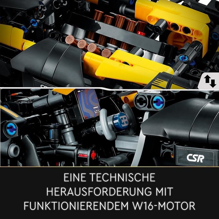 LEGO Technic Bugatti Race Car, Car Model Kit, Sports Car Toy, Iconic Collectible Car Set, Building Toy From 9 Years 42151 Construction Sets Besuche den LEGO-Store