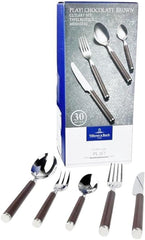 Villeroy And Boch Play Chocolate Brown Tacâmuri de masă, pentru până la 6 persoane, 30 de bucăți, oțel inoxidabil, mâner din plastic maro Bucatarie Naty Shop