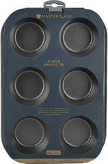 Masterclass 6-Loch-Muffinblech Mit PTFE-, PFOA- Und Bpa-Freiem Antihaftbeschichtung, Robustes 1Mm Dickes Karbonstahlblech, 27 X 18Cm Cupcake-Form Molds and trays for baking Naty Shop