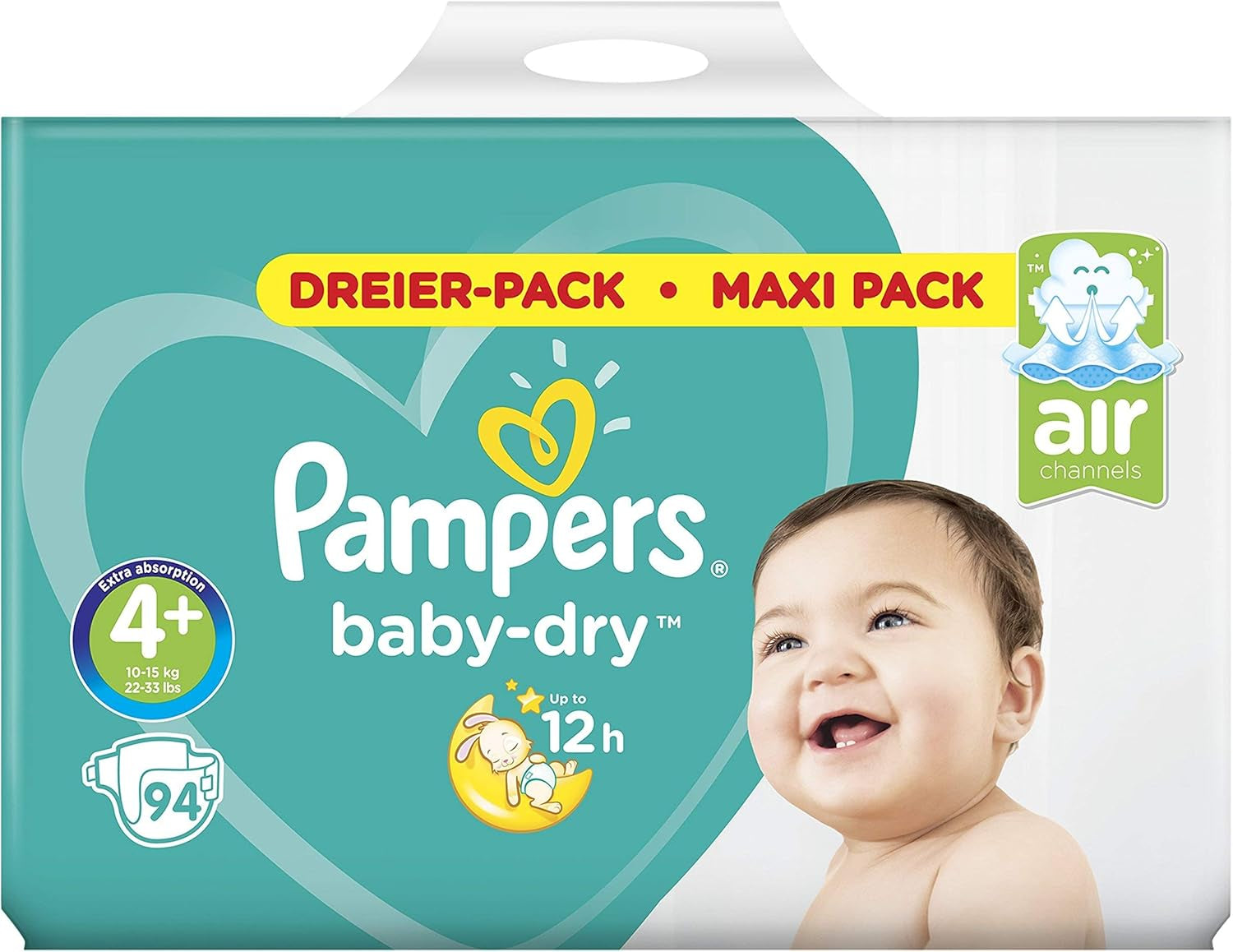 Pampers (Old Version), Panties, Size 4, 9kg-15kg, Three Pack (1 x 88 Diapers)