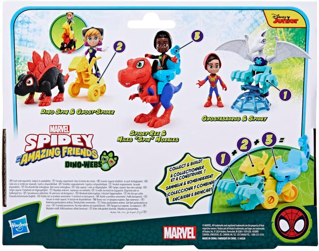 Marvel Spidey And His Super Friends Dino-Webs Spidey-Rex & Miles "Spin" Morales Spider-Man Action Figure Set Action figures Naty Shop