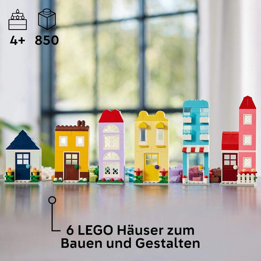 LEGO Classic Creative Houses, Building Bricks Set for Kids, 850 Bricks Building Toy, House Building Toy with Accessories, Gift for Boys and Girls 4 Years Old 11035 Building Sets Beuche den LEGO-Store