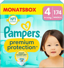 Pampers Baby Nappies size 4, Premium Protection, Nappies, 174 pcs. , 9Kg - 14Kg Mother and Child Naty Shop 4 (174 pcs) Premium Protection