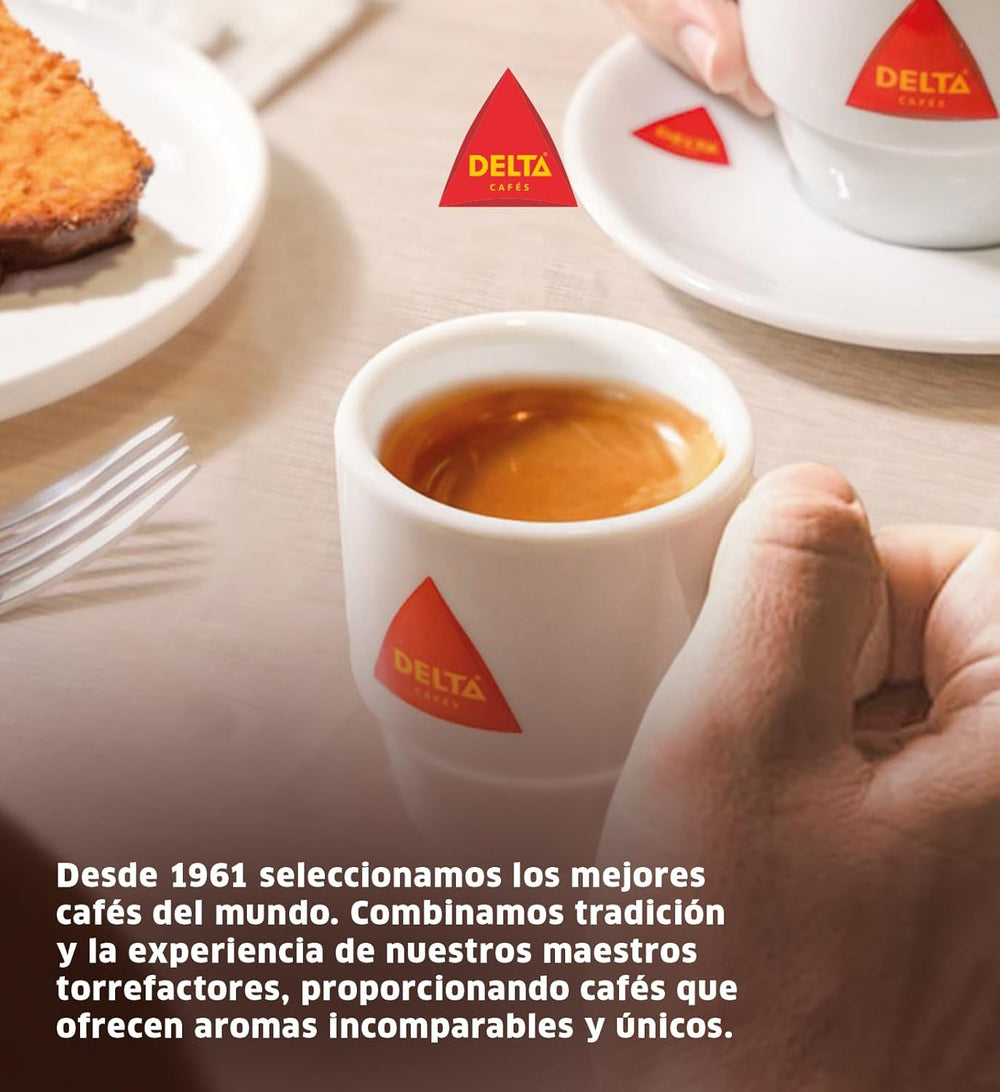 Delta Cafés - Kaffee in Diamantbohne - 2 Packungen à 1 kg - Intensität 8 - Mischung aus Arabica gerösteten Kaffeebohnen und Robusta - Sehr aromatisch mit Noten von gerösteten Nüssen