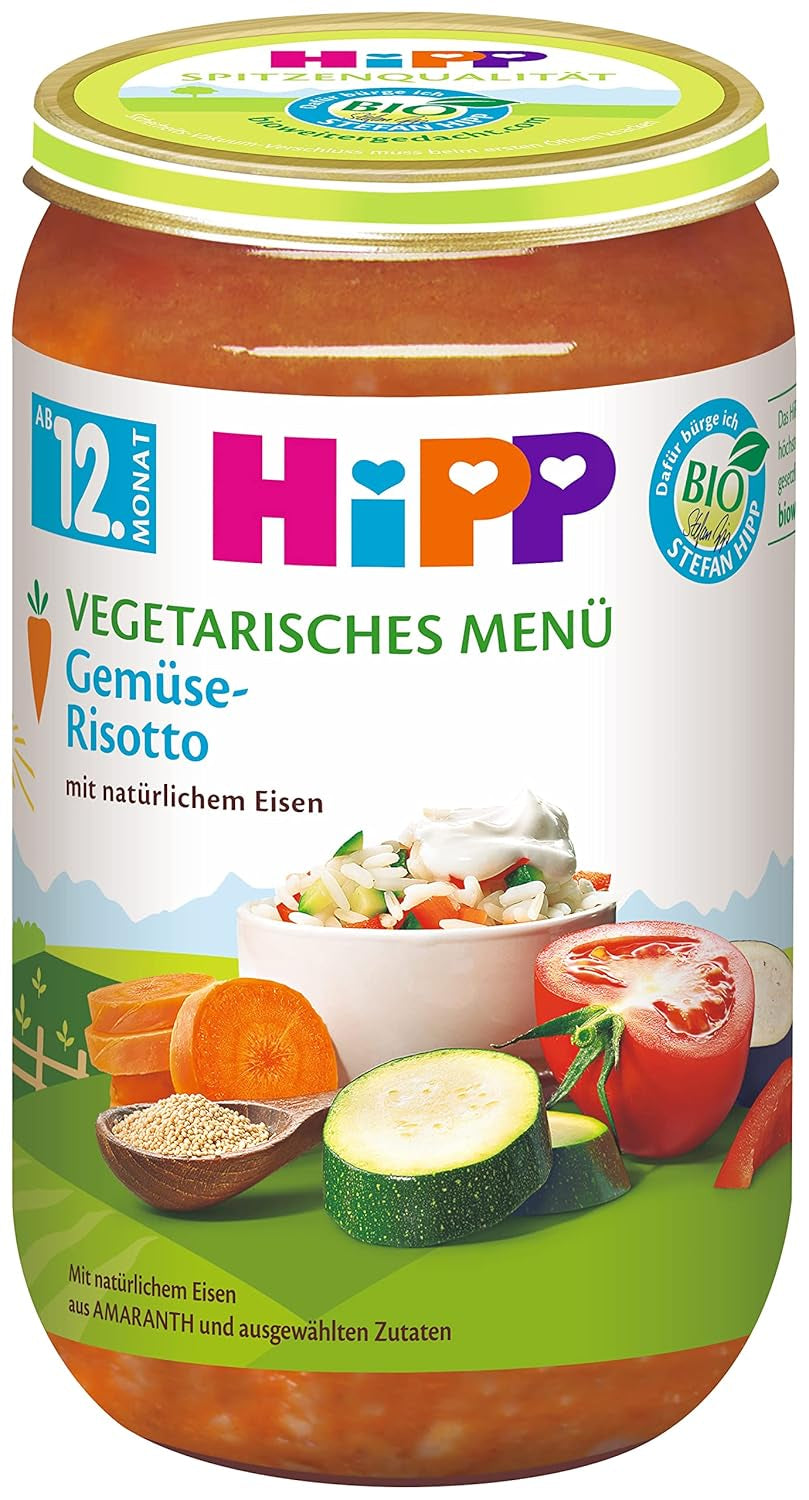 Hipp organic menus from 12 months vegetable risotto, pack of 6 Mother and Child Naty Shop Default Title