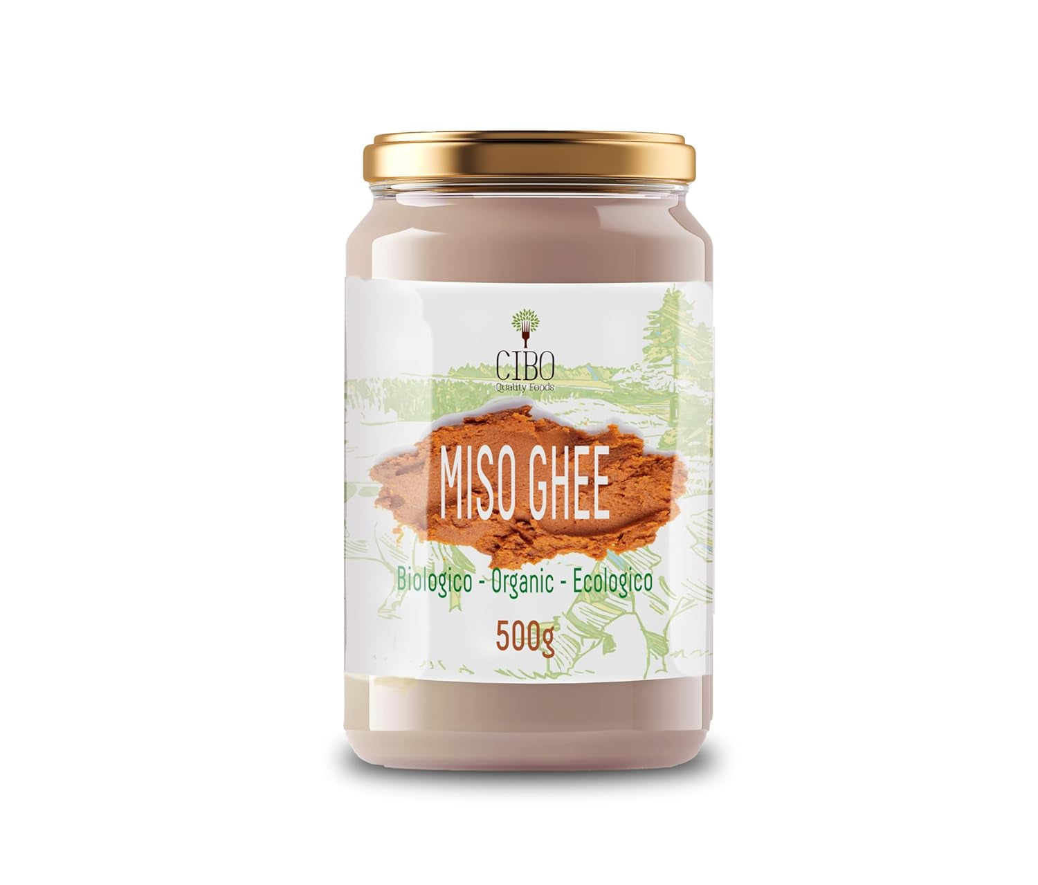 Cibo Bio Ghee 500g – Milch aus Parma und Reggio Emilia – Hergestellt in Italien – Weidekühe – Rauchpunkt 250°C – Aus Centrifugensahne