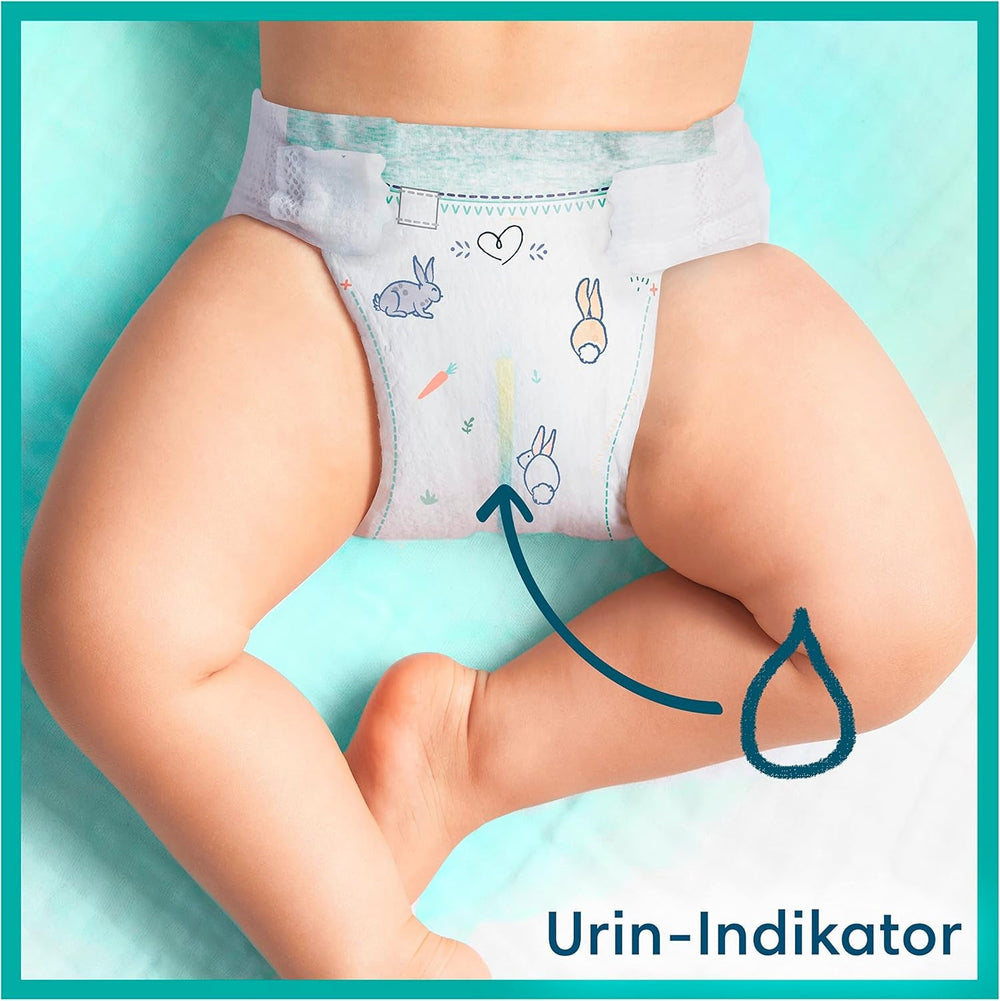 Scutece Pampers pentru bebeluși, mărimea 2 (4-8 kg), Harmony, cutie pentru jumătate de lună, protecție delicată a pielii și ingrediente pe bază de plante, 240 bucăți