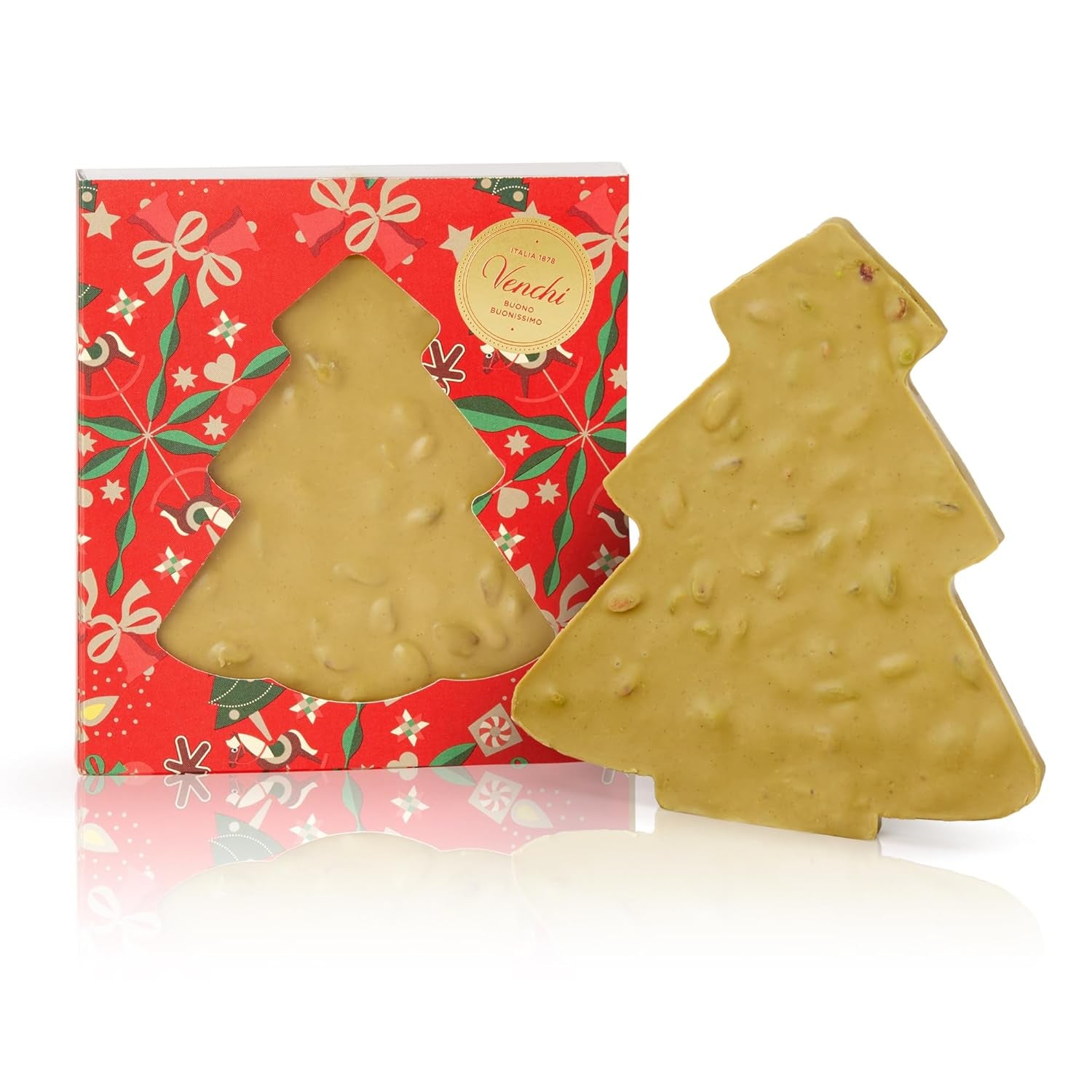 Venchi, Brutto&Buono, Handmade "Piedmont Forest Hazelnut" Fir Tree Shaped Milk Chocolate Bar, 200g, Gluten Free, Limited Edition Christmas Collection, Gift Idea