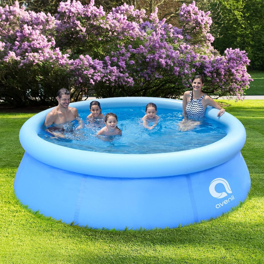 Set piscină Avenli, rotund, albastru