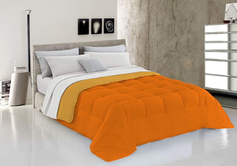 Italian bed linen, winter quilt, taupe/cream, 250X200Cm Quilts and quilts Naty Shop Arancio/Giallo For 1 person