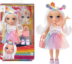 Rainbow High Littles - Opal Raine - păpușă mică, mobilă - păpușă mare de 14 cm în culorile curcubeului cu geantă și unicorn magic - pentru copii și colecționari Papusi Naty Shop Opal