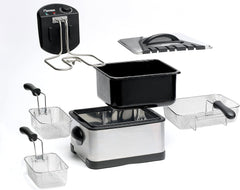 Oil fryer Bestron XL With 3 frying baskets, Including cold zone technology and removable oil container, 4 liters, 2000 W Home appliances Naty Shop