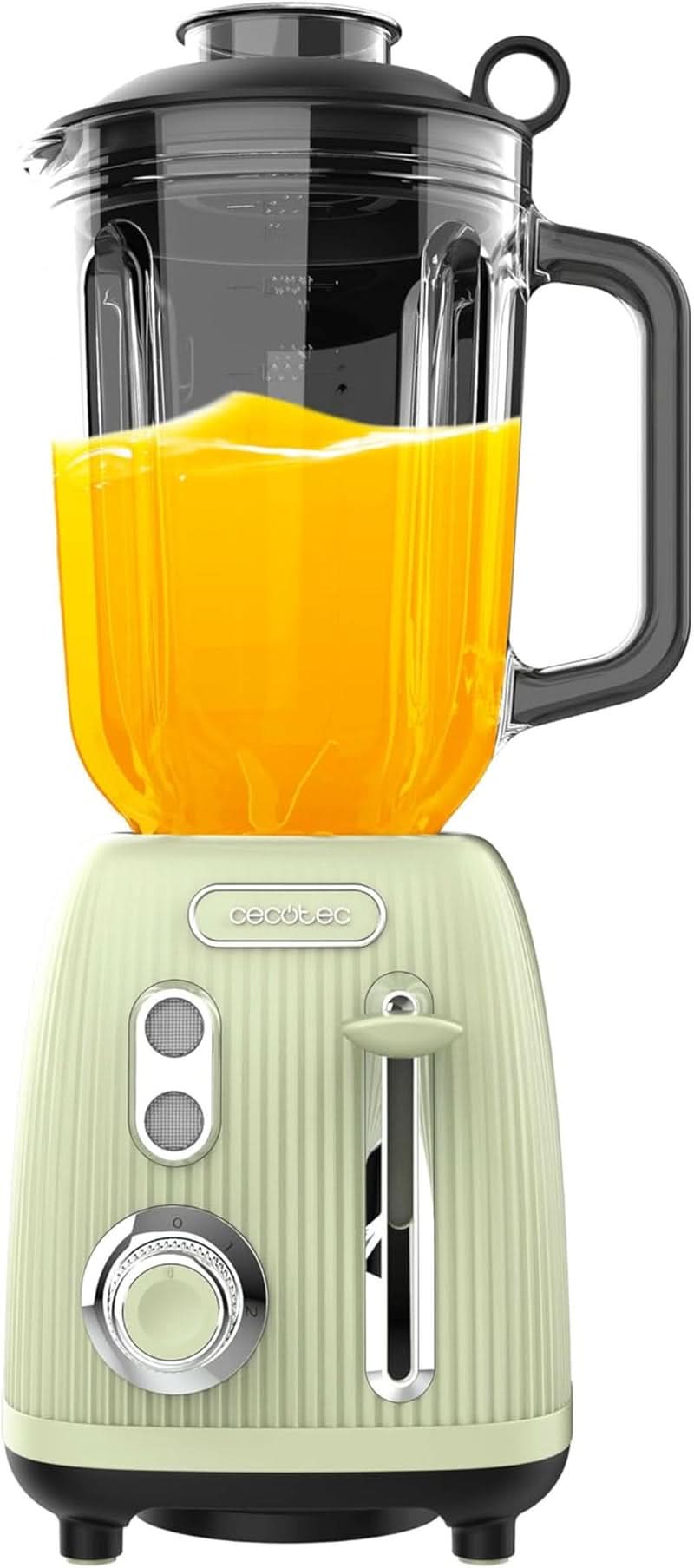 Cecotec Standmixer Retro Power Black Titanium Retrogreen. 1200W Maximale Leistung, 2 Geschwindigkeiten, 4-Klingen-Messer Mit Schwarzer Titanbeschichtung Und 1.5L Krug, Vintage-Design in Grün Kitchen Naty Shop