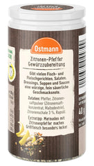 Ostmann Gewürze - Zitronenpfeffer Gewürzzubereitung | For salad dressings, sauces and fish dishes 40 g in Der Streudose