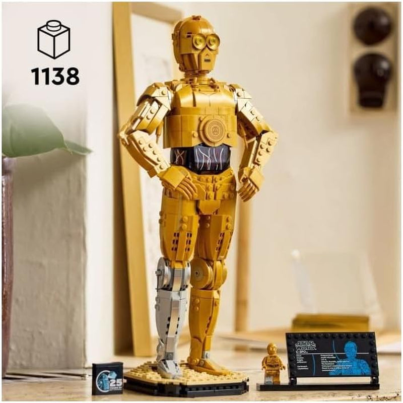 LEGO Star Wars C-3PO B, Buildable Droid, Model to Collect, Build and Display, Nostalgic Gift Idea for Adults and Fans, Collector's Piece, Fantasy Playset 75398 Building Sets Besuche den LEGO-Store