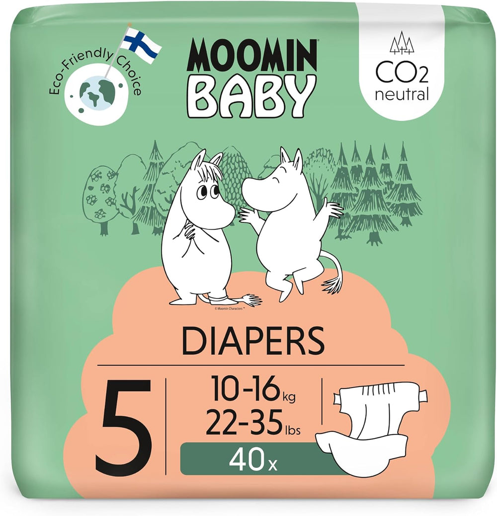 Moomin Baby Eco Diapers, Size 3, 5-8kg, 48 Pieces, Premium Soft Diapers | Soft and skin-friendly, breathable, absorbent, no unnecessary chemicals |