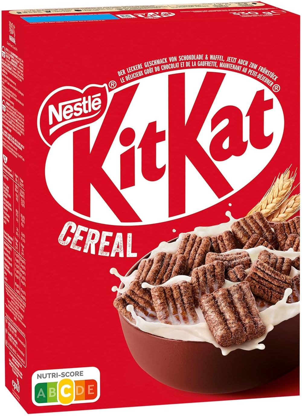 Nestlé Cereal, Crispy Breakfast Cereal with Typical Wafer and Delicious Chocolate, 1 Pack (1 x 330g)