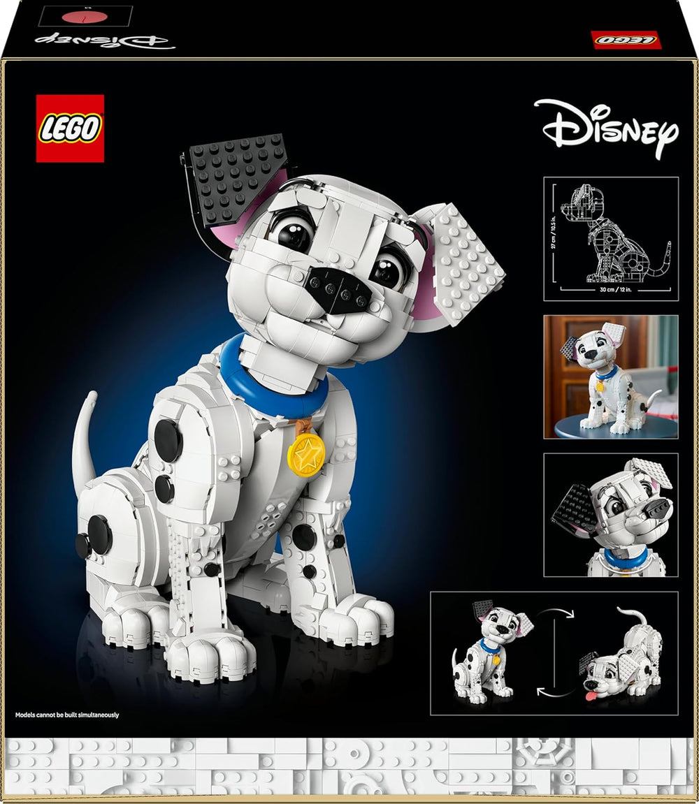 LEGO ǀ Disney Welpe aus 101 Dalmatiner - Individually gestaltbares Bauset für Erwachsene - Verwandelbar in 6 süße Hunde mit drehbarem Kopf und Schwanz - DIY Deko - Giftidee für Fans - 43269