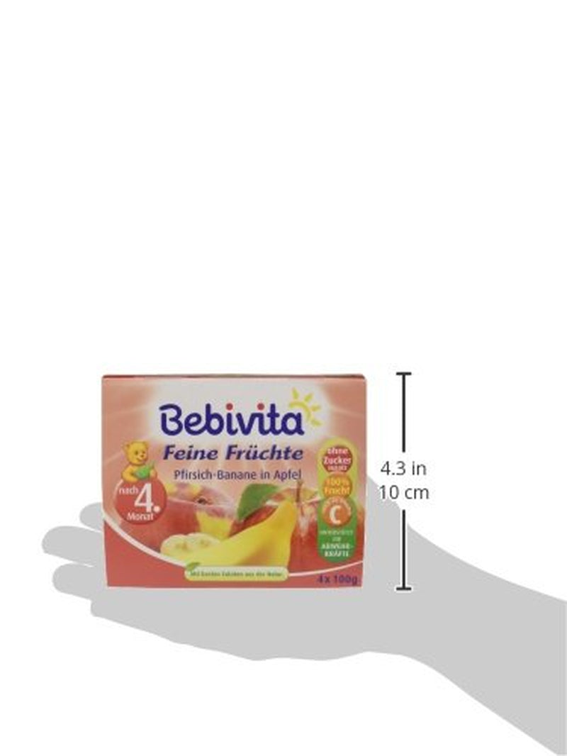 Peach-banana in apple juice, pack of 6 ( 6 X 4 X 100 G ) Mother and Child Naty Shop