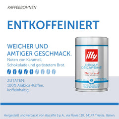 illy Kaffee, Kaffeebohnen Entkoffeiniert - Dose zu 250 g (Packung mit 2)