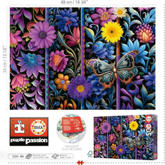 Educa - Puzzle de 500 piese pentru adulti | Badda Bloom. Dimensiuni: 48 X 34 cm. Include lipiciul de puzzle Fixpuzzle. Pentru 11 ani (19909) Puzzle Naty Shop