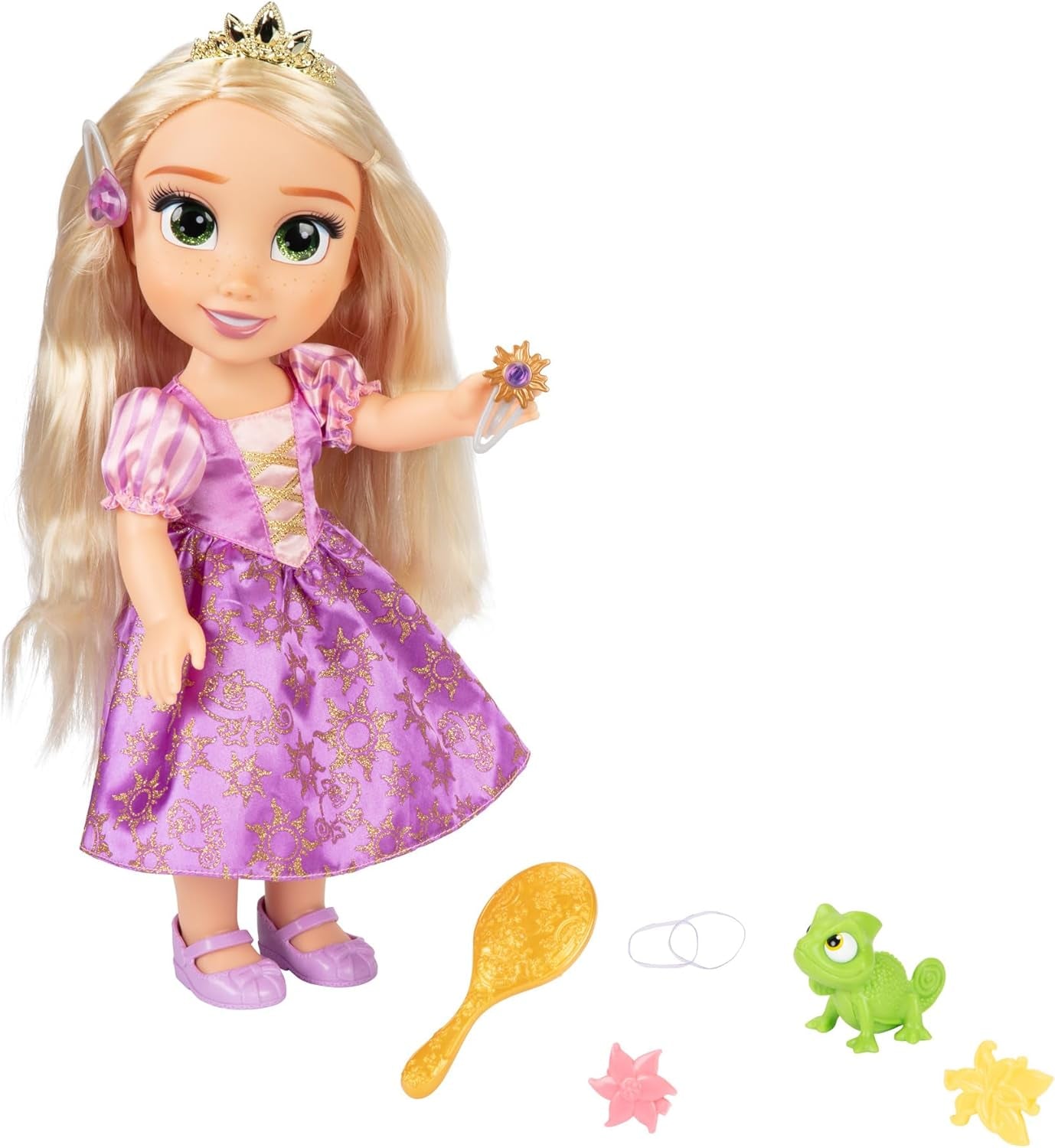 Disney Princess Singing Rapunzel Doll 35 Cm, Sings "I See the Light", Includes accessories for more fun, Perfect for girls over 3 years old, Purple Dolls Naty Shop