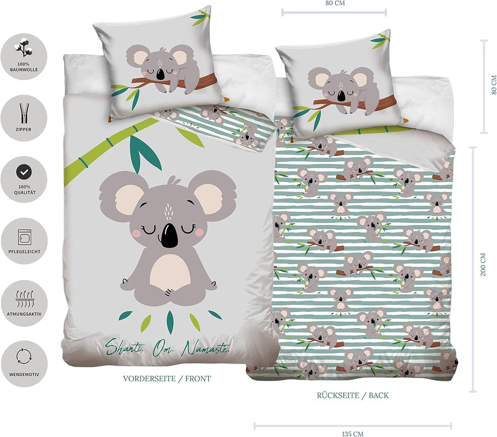 Bed linen for children and teenagers, unisex, Ursulet Koala, cotton Bed linen - children Naty Shop