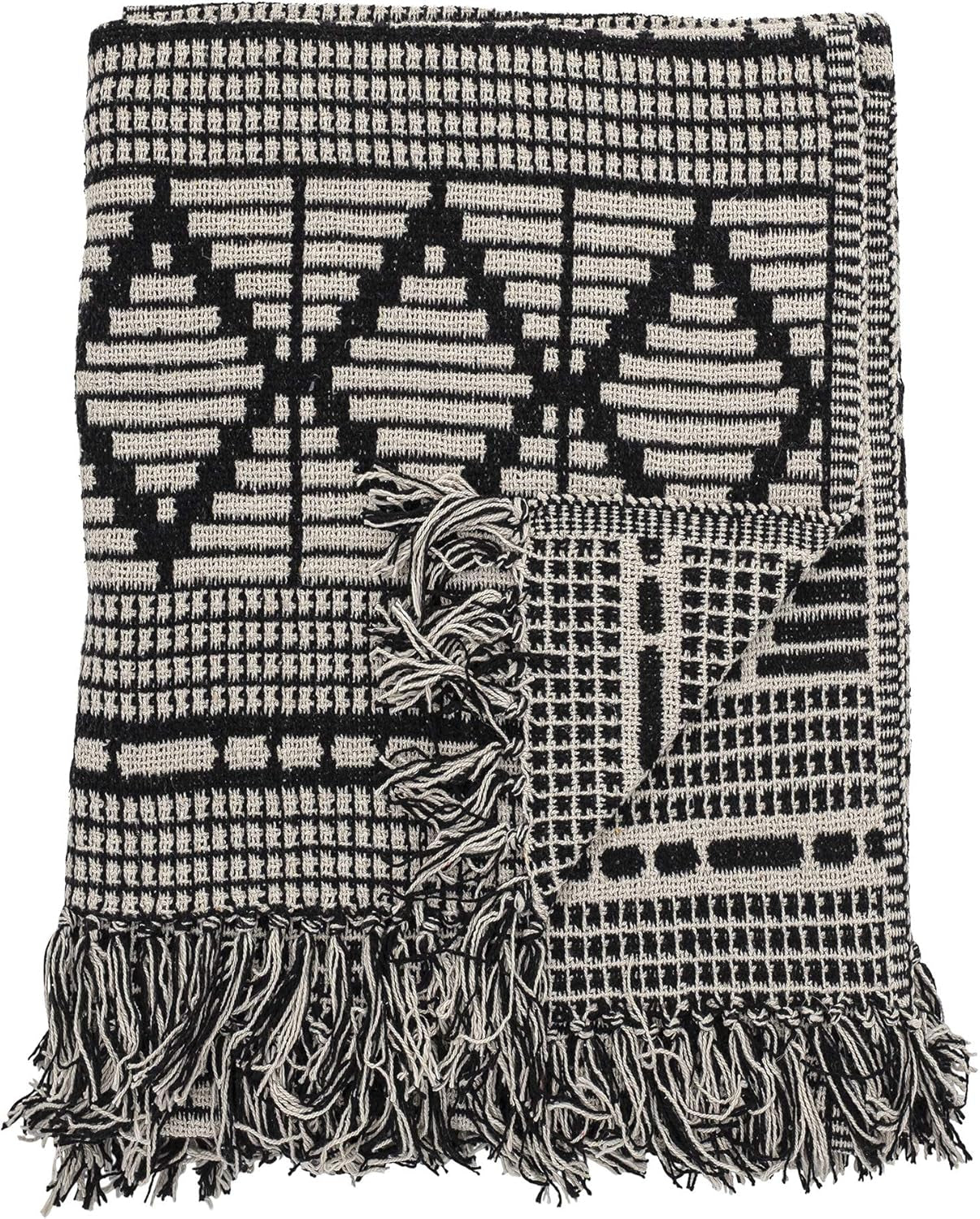 Bloomingville bedspread, black, cotton, 160cm Bloomingville Beds and Blankets Black 160cm