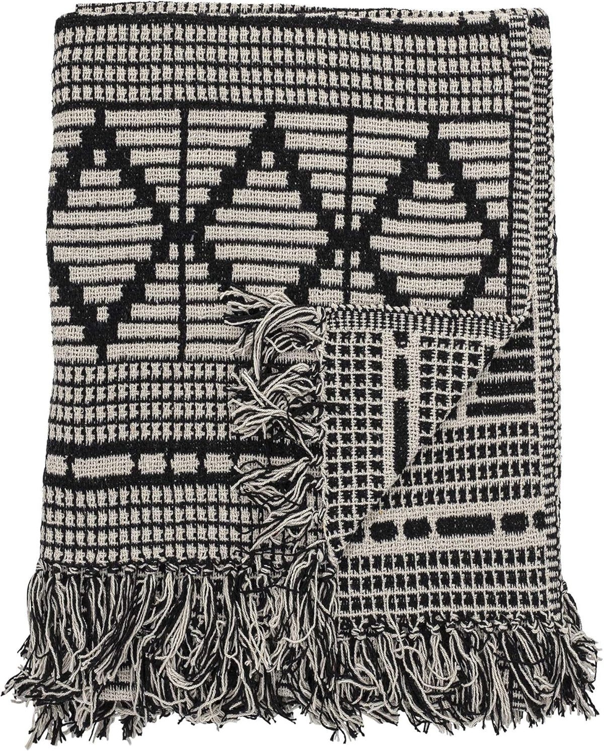 Bloomingville bedspread, black, cotton, 160cm Bloomingville Beds and Blankets Black 160cm