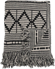 Bloomingville bedspread, black, cotton, 160cm Bloomingville Beds and Blankets Black 160cm