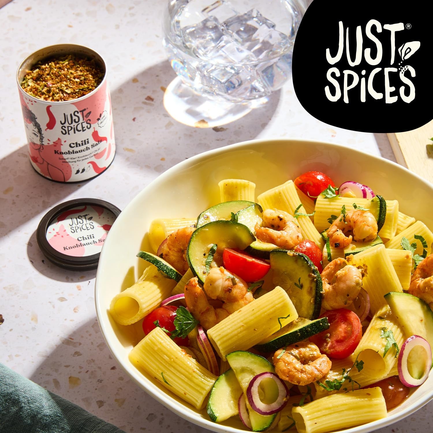 Just Spices Chili Garlic Salt I Gewürzmix, der zu allen Gerichten schmeckt I Gewürzdose, 55 g