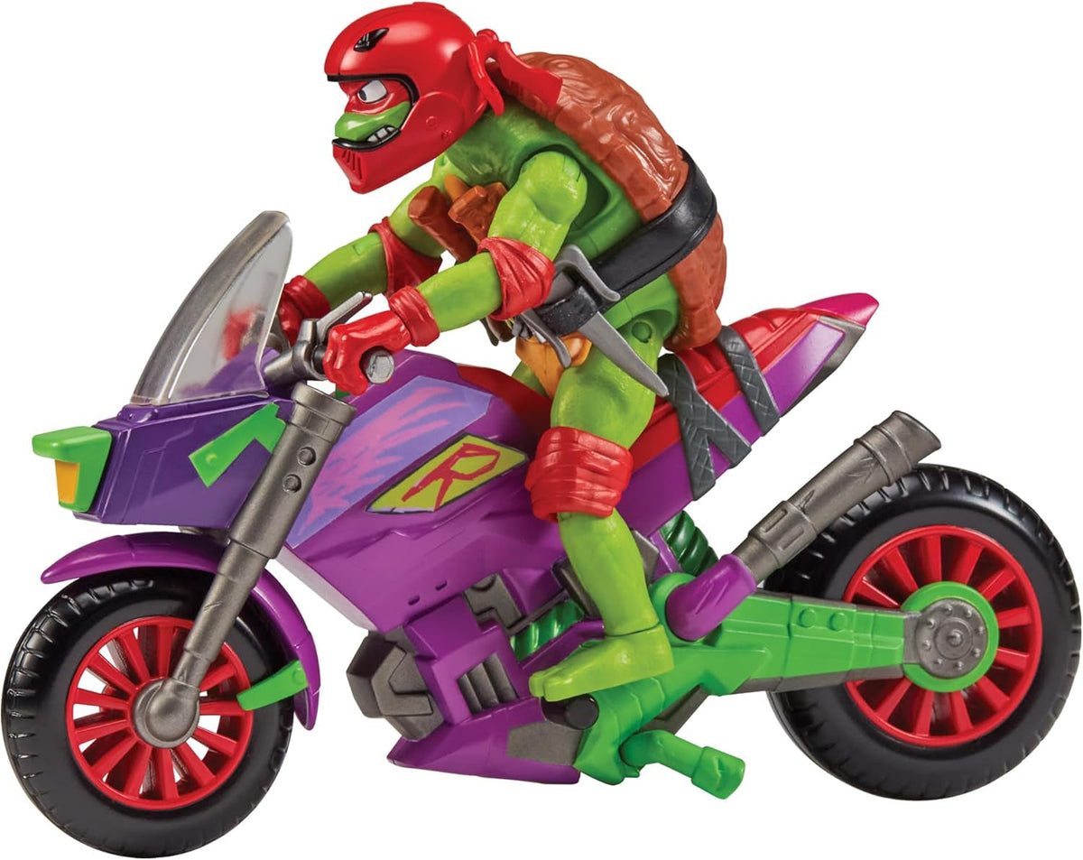 TEENAGE MUTANT NINJA Turtles - Base Figure Ray Fillet Action figures Naty Shop Purple Dragon Cycle with Raph