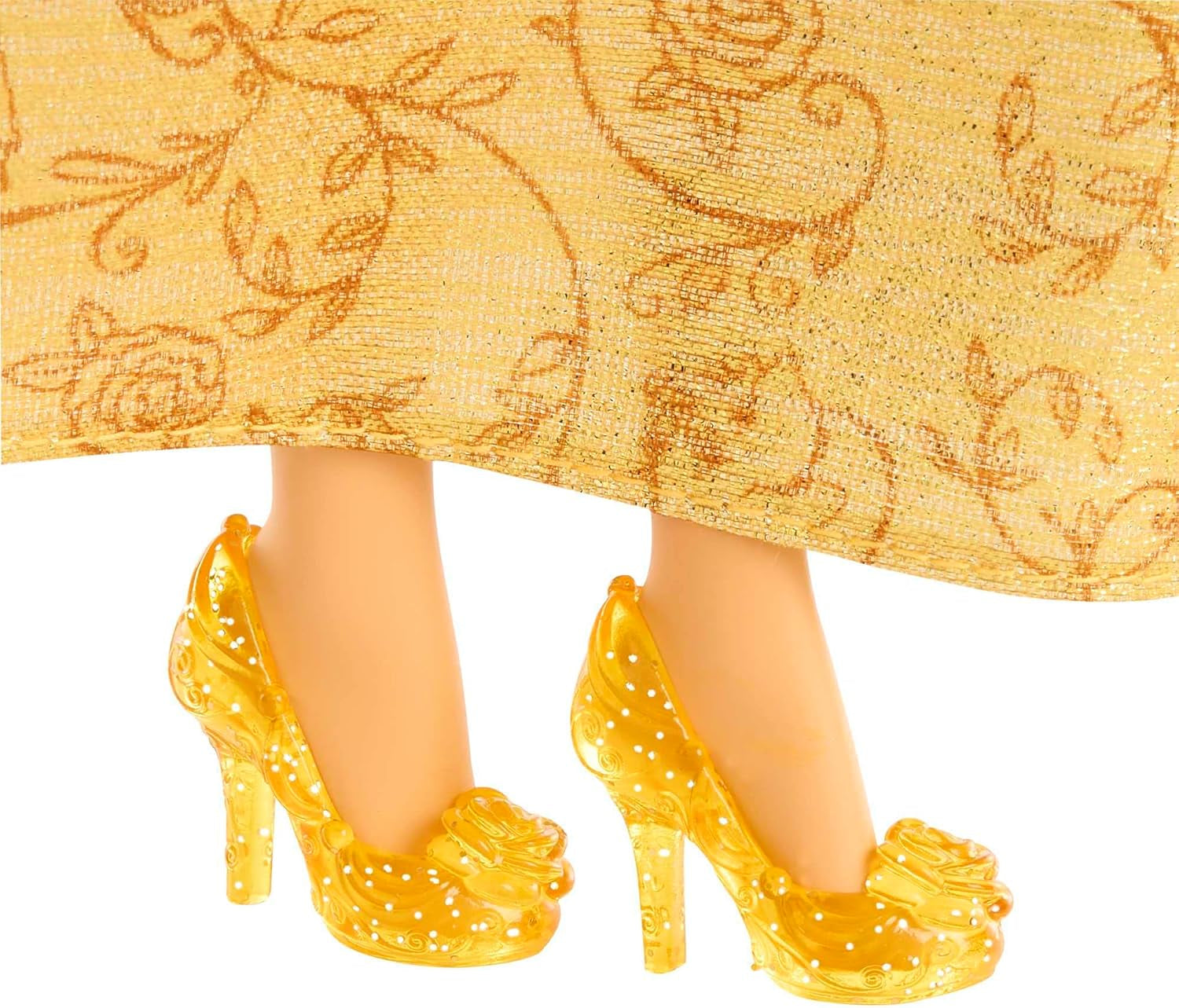 Mattel Disney Princess Toy, păpușă mobilă Belle Fashion cu haine strălucitoare și accesorii, inspirată de filmul Disney, cadou pentru copii, HLW11 Papusi Naty Shop