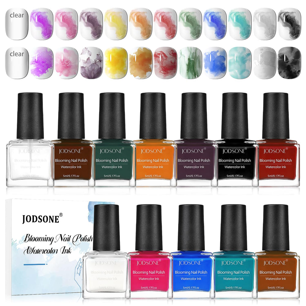 JODSONE 12 Piece Nail Polish Set 10 Colors Combination 2 Base Coats and Top Coat Quick Dry Nail Polish for Amateurs and Beginners