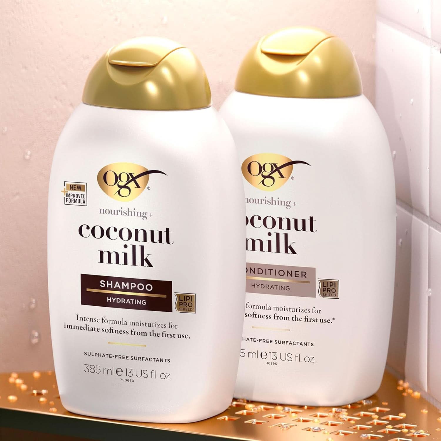 Shampoo with coconut milk OGX (385 ml), moisturizing effect Shower and bath Naty Shop