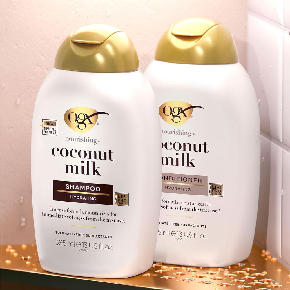 Shampoo with coconut milk OGX (385 ml), moisturizing effect Shower and bath Naty Shop