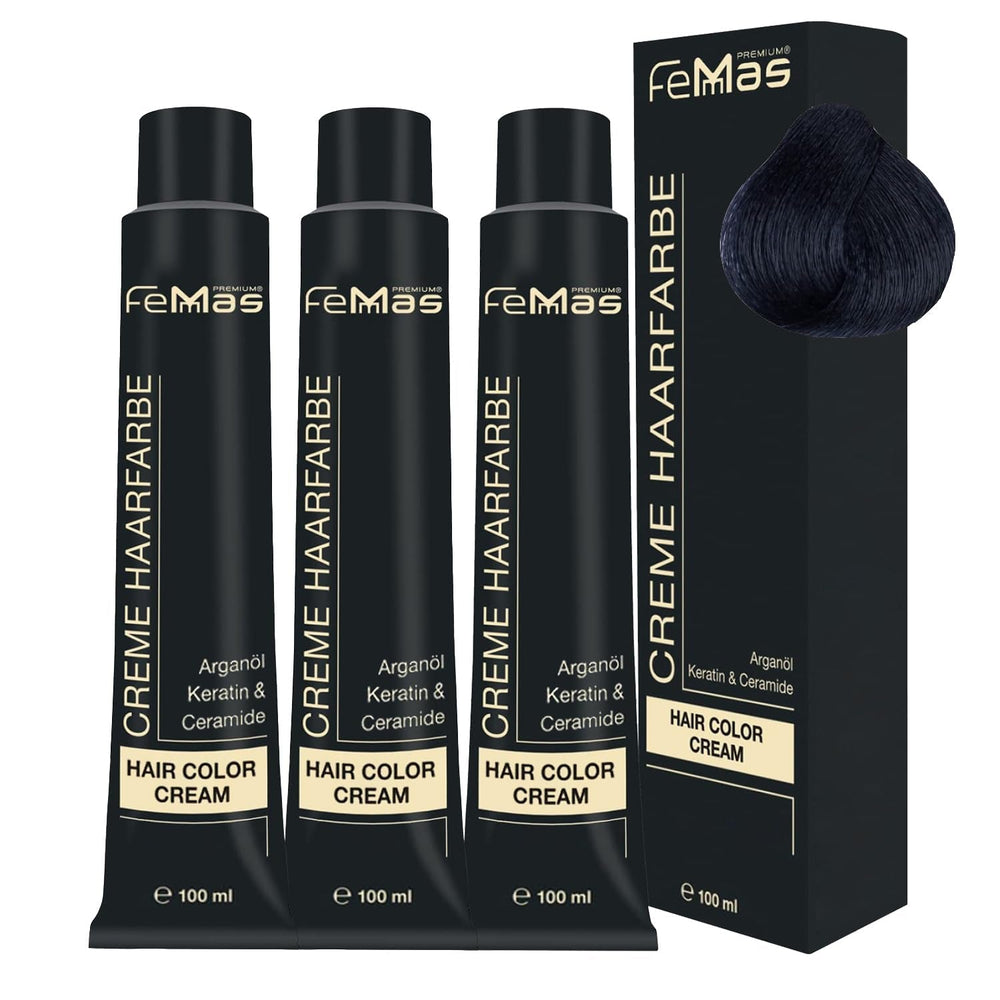 FemMas Hair Colour Pure & Mix Red I Cremă profesională cu ulei de argan, keratină și ceramide I Ca o vopsea de păr permanentă sau nuanță pentru rezultate radiante, de lungă durată I 100 ml