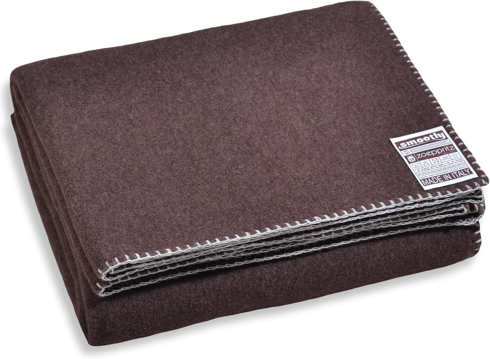 Zoeppritz since 1828 Smoothy fleece blanket - Fluffy comfortable polar fleece blanket - Vegan - 140X190Cm - 010 Off-White, 010 Offwhite Zoeppritz Since 1828 880 dark brown 140X190Cm