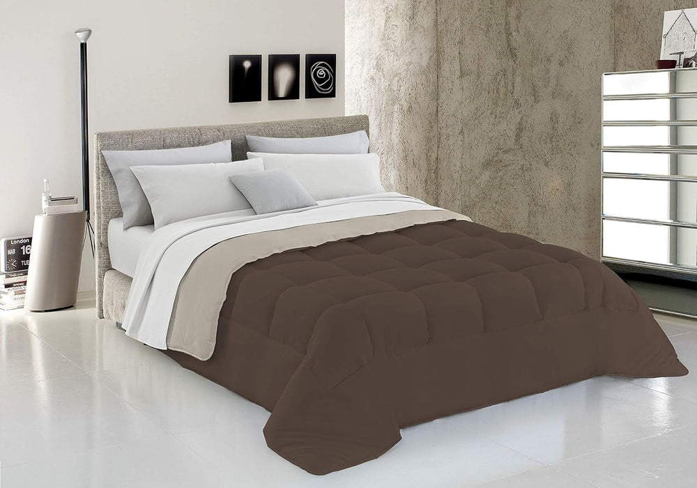 Italian bed linen, winter quilt, taupe/cream, 250X200Cm Naty Shop quilts and quilts Brown/cream 150X200Cm