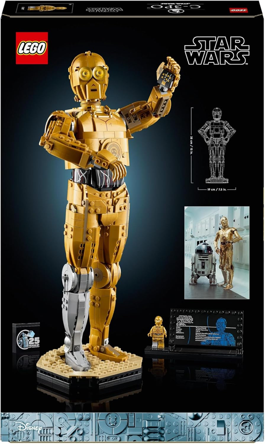 LEGO Star Wars C-3PO B, Buildable Droid, Model to Collect, Build and Display, Nostalgic Gift Idea for Adults and Fans, Collector's Piece, Fantasy Playset 75398 Building Sets Besuche den LEGO-Store