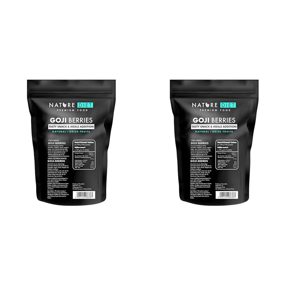 Nature Diet - Goji berries 1000 G | Dried forest fruits Dehydrated products Naty Shop 2 x 1 Kg