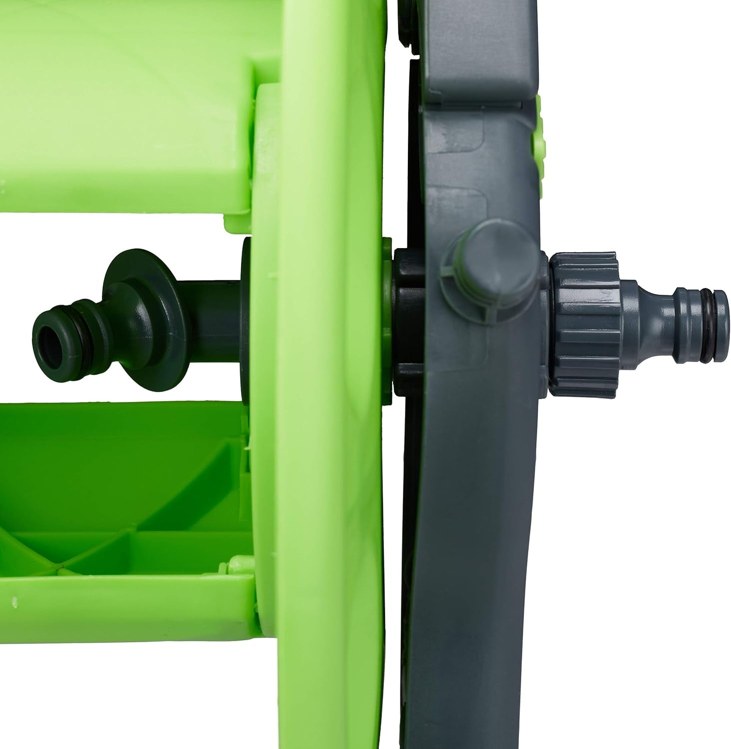 Cărucior furtun Relaxdays, rolă mobilă pentru furtun de apă de 45 m, 1/2 inch, grădină, 82,5 x 43 x 34 cm, gri-verde