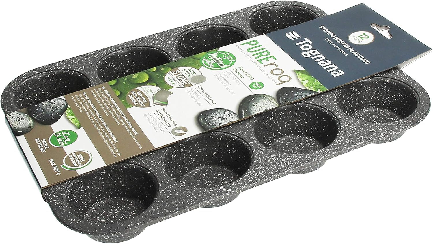 Pure Roq Muffinform Für 12 Muffins, Aluminium, Schwarz Matrite si tavi pentru copt Naty Shop