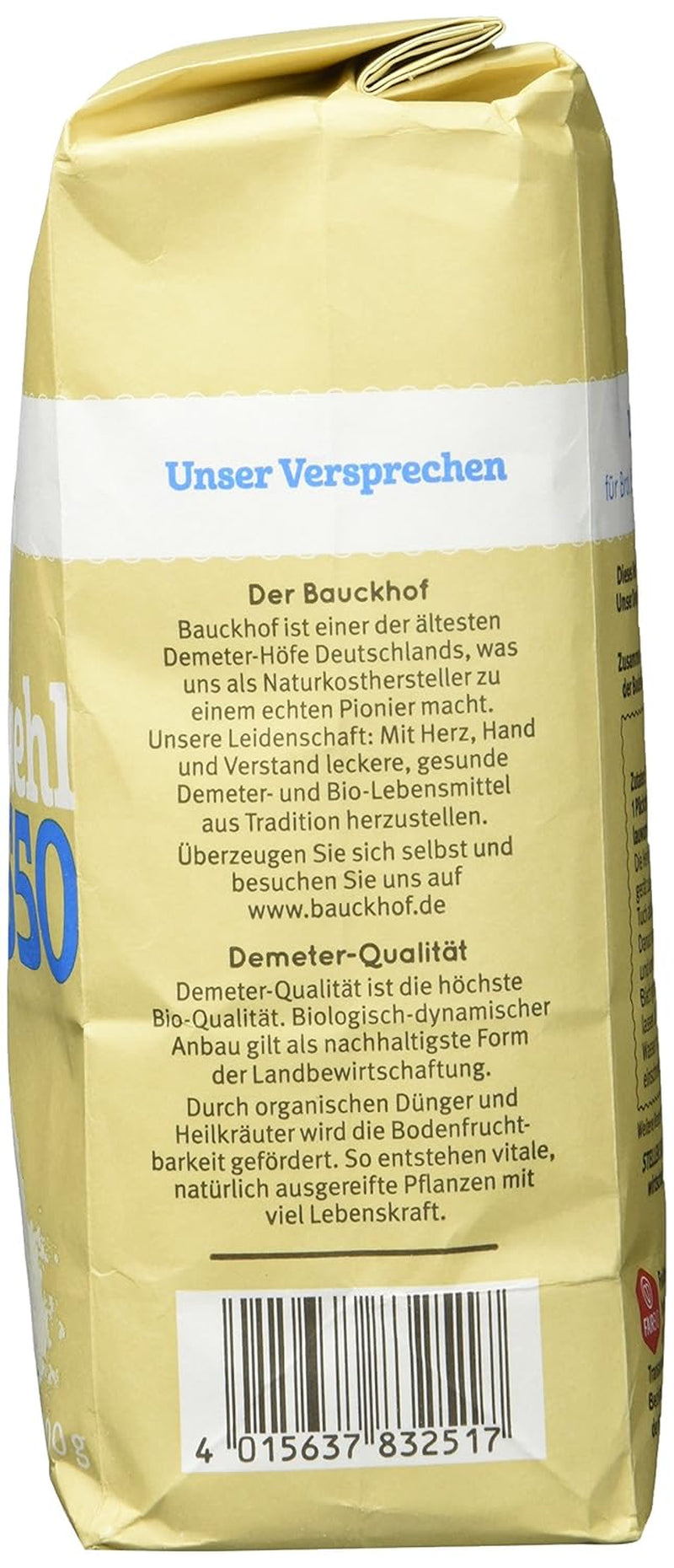 Wheat flour Hof type 550 Demeter, 1 kg