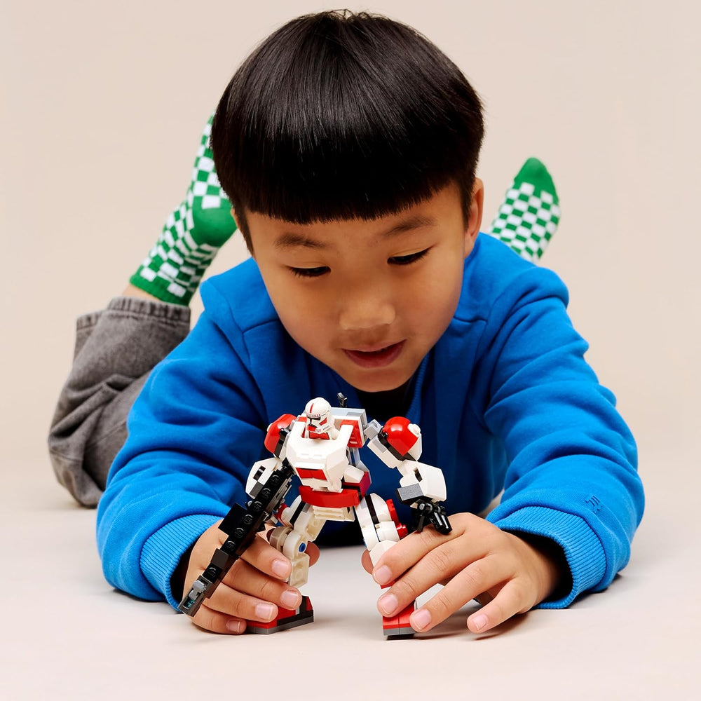 LEGO Star Wars 75448 Klon-Schocktruppen Mech - Bewegeliche Actionfigur mit Blastergewehr & Minifigur - Modellbau für Kinder - Geschenk für Jungen ab 6 Jahren & Star-Wars-Fans