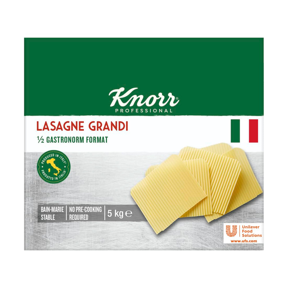 Lasagna Grandi Knorr 1/2 size Gastronorm - corrugated dough sheets for pasta - large package, 5000 g